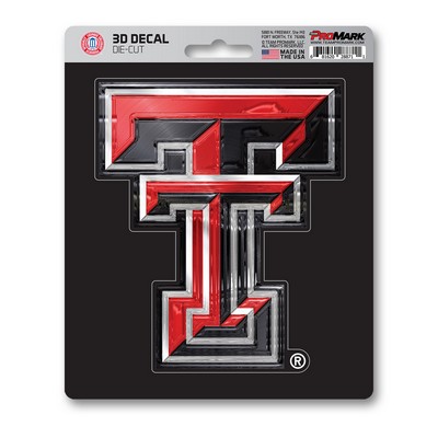 Fan Mats  LLC Texas Tech Red Raiders 3D Decal Red & Black