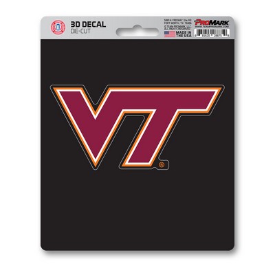 Fan Mats  LLC Virginia Tech Hokies 3D Decal Maroon & Orange