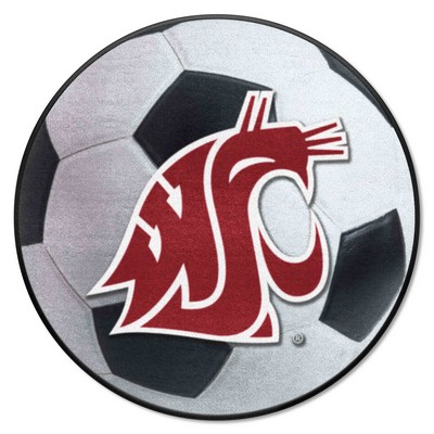 Fan Mats  LLC Washington State Cougars Soccer Ball Mat White