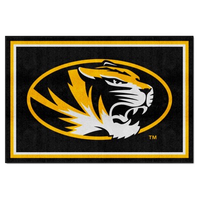 Fan Mats  LLC Missouri Tigers 5x8 Rug Black