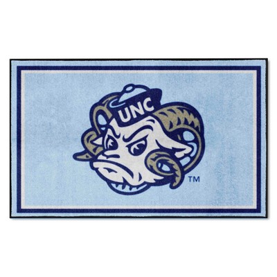 Fan Mats  LLC North Carolina Tar Heels 4x6 Rug Blue