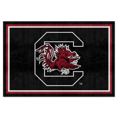 Fan Mats  LLC South Carolina Gamecocks 5x8 Rug Black