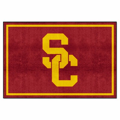 Fan Mats  LLC Southern California Trojans 5x8 Rug Cardinal