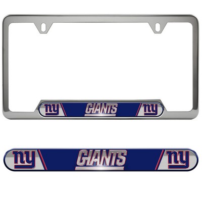 Fan Mats  LLC New York Giants Embossed License Plate Frame Chrome