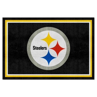 Fan Mats  LLC Pittsburgh Steelers 5x8 Rug Black