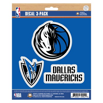 Fan Mats  LLC Dallas Mavericks Decal 3-pk Royal