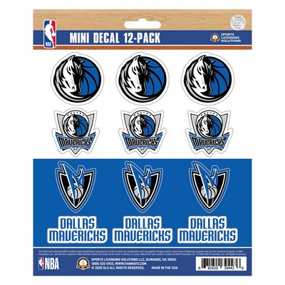 Fan Mats  LLC Dallas Mavericks Mini Decal 12-pk Royal