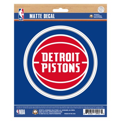 Fan Mats  LLC Detroit Pistons Matte Decal Royal