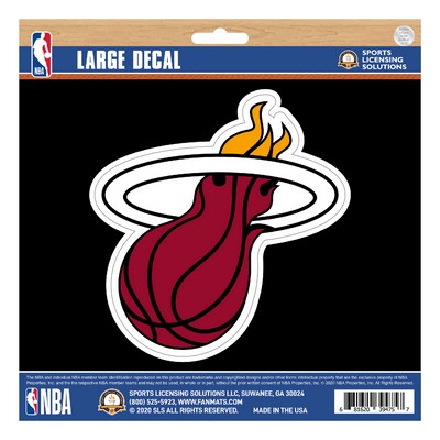 Fan Mats  LLC Miami Heat Large Decal Black