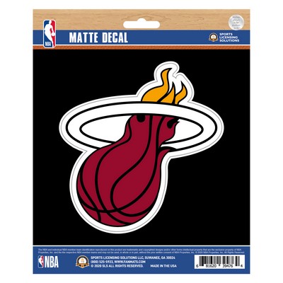 Fan Mats  LLC Miami Heat Matte Decal Black