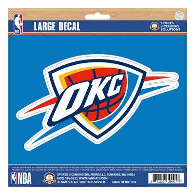 Fan Mats  LLC Oklahoma City Thunder Large Decal Blue