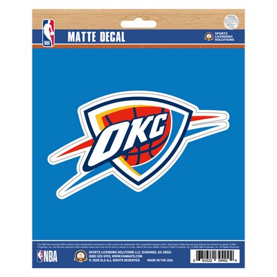 Fan Mats  LLC Oklahoma City Thunder Matte Decal Blue