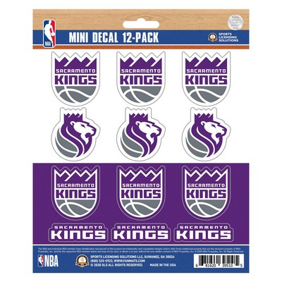 Fan Mats  LLC Sacramento Kings Mini Decal 12-pk Purple