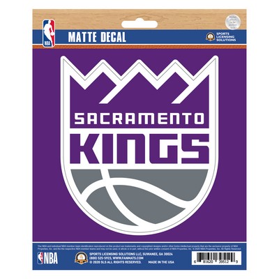 Fan Mats  LLC Sacramento Kings Matte Decal Purple