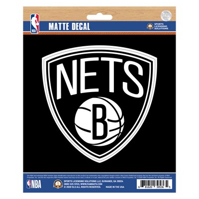 Fan Mats  LLC Brooklyn Nets Matte Decal Black