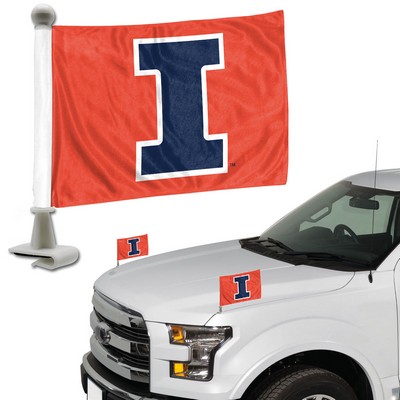 Fan Mats  LLC Illinois Illini Ambassador Flags Orange