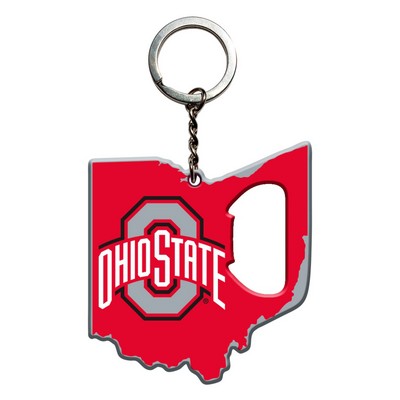 Fan Mats  LLC Ohio State Buckeyes Keychain Bottle Opener Red