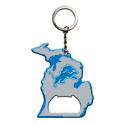 Fan Mats  LLC Detroit Lions Keychain Bottle Opener Gray