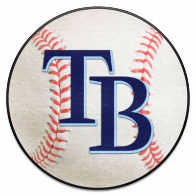 Fan Mats  LLC Tampa Bay Rays Baseball Mat White