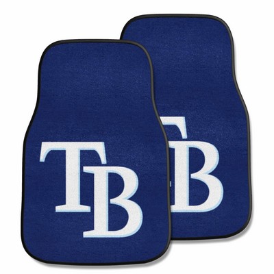 Fan Mats  LLC Tampa Bay Rays 2-pc Carpet Car Mat Set Navy