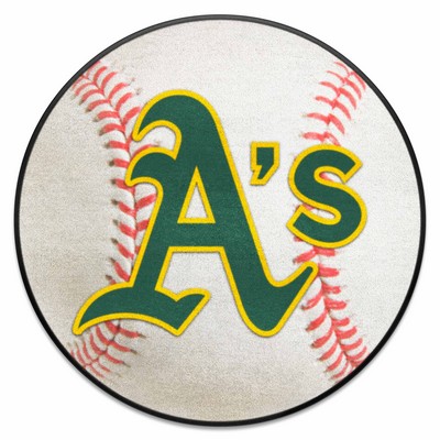 Fan Mats  LLC Oakland Athletics Baseball Mat White