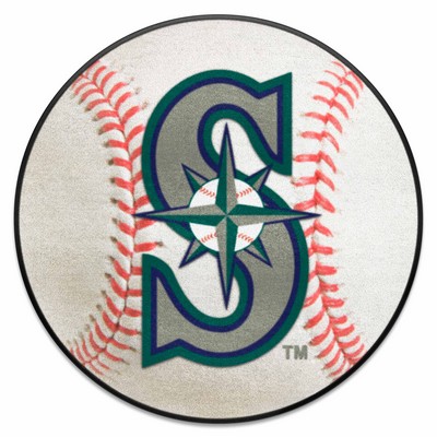 Fan Mats  LLC Seattle Mariners Baseball Mat White