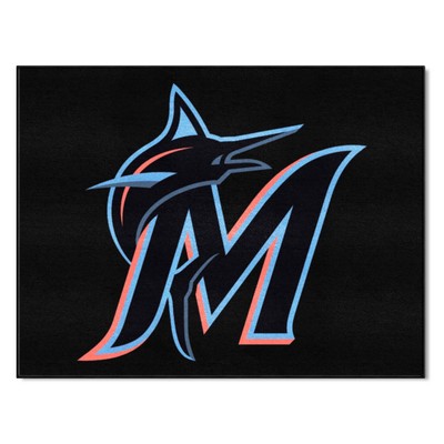 Fan Mats  LLC Miami Marlins All-Star Mat Black