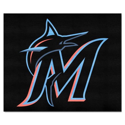 Fan Mats  LLC Miami Marlins Tailgater Mat Black