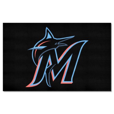 Fan Mats  LLC Miami Marlins Ulti-Mat Black