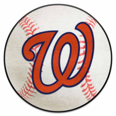 Fan Mats  LLC Washington Nationals Baseball Mat White