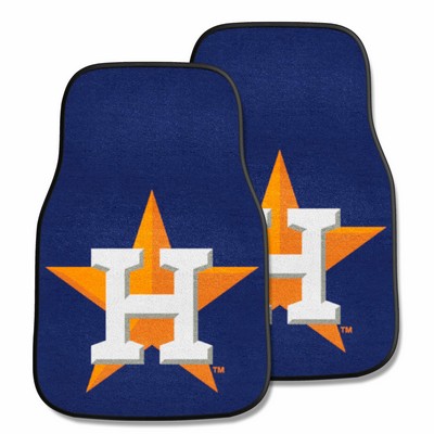 Fan Mats  LLC Houston Astros 2-pc Carpet Car Mat Set Navy