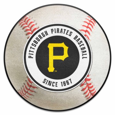 Fan Mats  LLC Pittsburgh Pirates Baseball Mat White