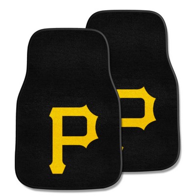 Fan Mats  LLC Pittsburgh Pirates 2-pc Carpet Car Mat Set Black