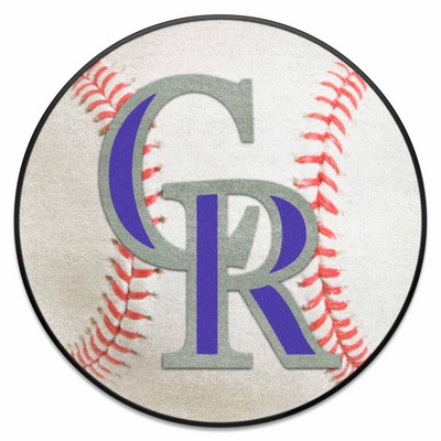 Fan Mats  LLC Colorado Rockies Baseball Mat White