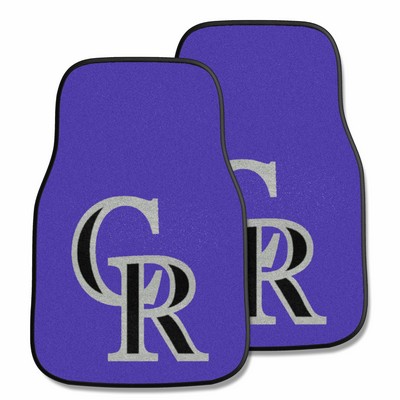 Fan Mats  LLC Colorado Rockies 2-pc Carpet Car Mat Set Purple