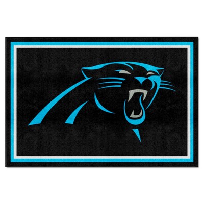 Fan Mats  LLC Carolina Panthers 5x8 Rug Black