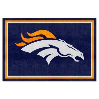 Fan Mats  LLC Denver Broncos 5x8 Rug Navy