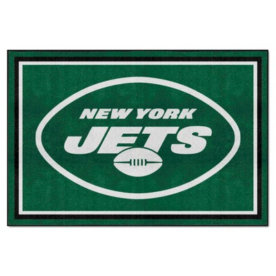 Fan Mats  LLC New York Jets 5x8 Rug Green