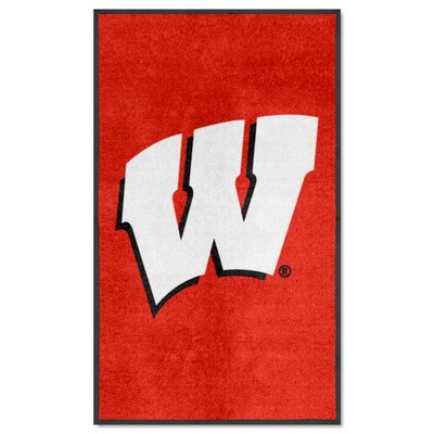 Fan Mats  LLC Wisconsin Badgers 3x5 Logo Mat Portrait Red