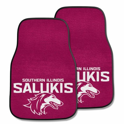 Fan Mats  LLC Southern Illinois Salukis 2-pc Carpet Car Mat Set Black