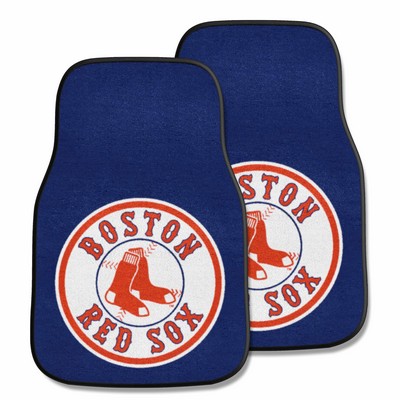 Fan Mats  LLC Boston Red Sox 2-pc Carpet Car Mat Set Navy