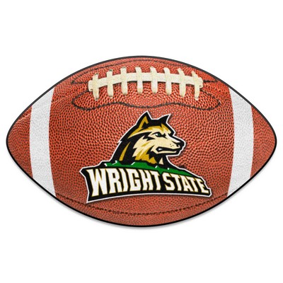 Fan Mats  LLC Wright State Raiders Football Mat Brown