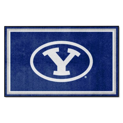 Fan Mats  LLC BYU Cougars 4x6 Rug Blue