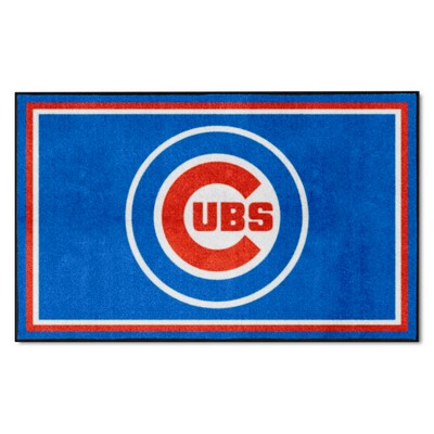 Fan Mats  LLC Chicago Cubs 4x6 Rug Blue