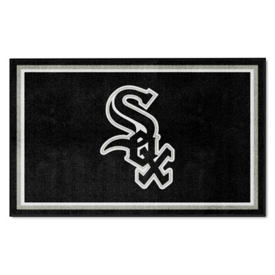 Fan Mats  LLC Chicago White Sox 4x6 Rug Black