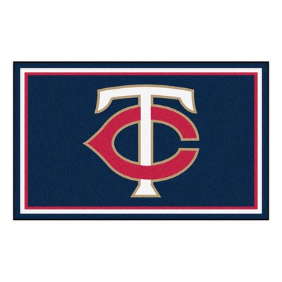 Fan Mats  LLC Minnesota Twins 4x6 Rug Navy