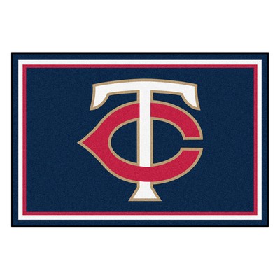 Fan Mats  LLC Minnesota Twins 5x8 Rug Navy