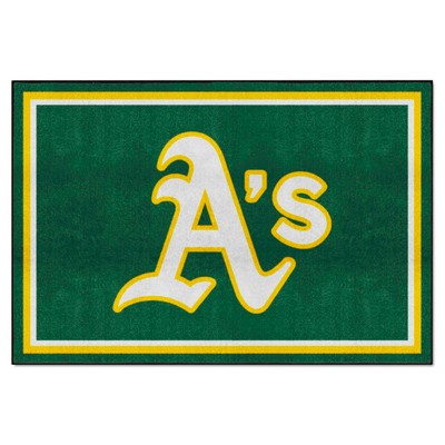 Fan Mats  LLC Oakland Athletics 5x8 Rug Green