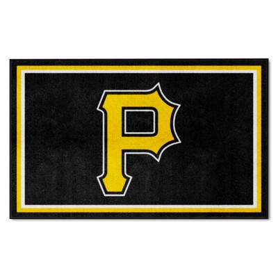 Fan Mats  LLC Pittsburgh Pirates 4x6 Rug Black