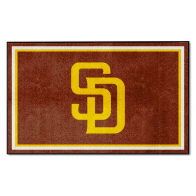 Fan Mats  LLC San Diego Padres 4x6 Rug Brown